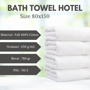 Handuk Hotel Jumbo 80x150 cm - Bath Towel Dewasa Premium Gramasi 650 Pile 30/2