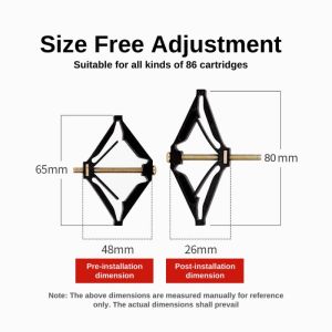 10pcs Switch Cassette Repairer Outlet Screw Repair 86Type Insulation Bracket Socket Bottom Box Holder