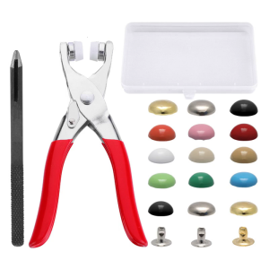 Secure Snap Button Fastener Tool With Metal Pliers and Hole Puncher For Jackets Bag Shoe Leather Craft Clothing Repair