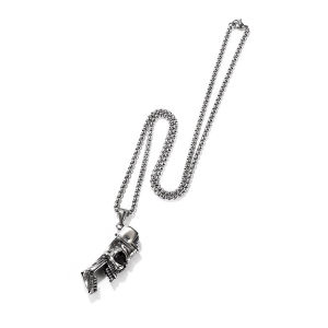 Vintage Skull Lighter Necklace For Men Bottle Opener Stainless Steel Necklace Aesthetic Hip-pop Jewelry