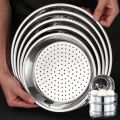 304 Stainless Steel Round Special Steaming Tray 28-34cm Multi-functional Food Steaming Tray Thickened High Temperature Resistant Household Water-Proof Steamer Steaming Rack. 