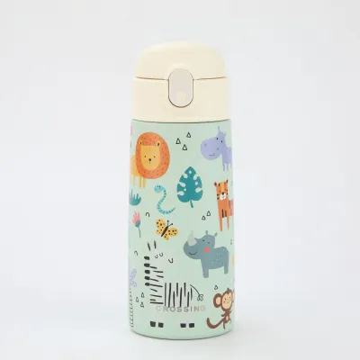 Crossing Stainless Steel 316 Kids Insulated Water Bottle With Sipper Silicone Straw