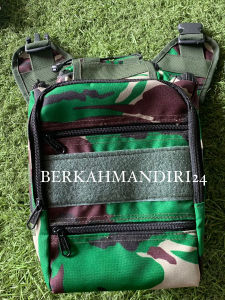 Tas Selendang Tactical Loreng Malvinas Kotak Tactical TNI Tas Selendang Pria Army Cordura Velcro