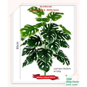 Artificial plant Artificial Leaves monstera plant artificial Fake Palm Leaves Home Decor Leaf Plants