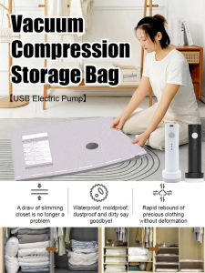 🌟 High-Compression Vacuum Storage Bag: Durable Portable Waterproof Ideal For Travel & Various Needs – Saves 75% Space