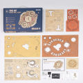 Robotime ROKR Zodiac Wall Clock 3D Wooden Puzzle Games Model Toys Children Kids Gifts -LC601. 