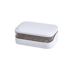 JEHUA 1Pcs Waterproof Sponge Plate Drain With Lid Double Layer Soap Case Soap Container Soap Box Soap Dish