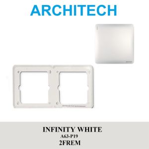 Architech Infinity A63-P19 White FRAME / BINGKAI Stop Kontak / SAKLAR