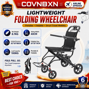 COVNBXN High quality folding wheelchair lightweight folding wheelchair for the elderly easy to carry