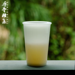 寻云雅集冰种羊脂玉瓷可乐杯家用璞玉大号茶杯陶瓷个人喝水杯单杯