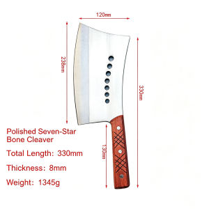 【In Stock & Fast Dispatch】Heavy Duty Kitchen Knife Bone Cutting Pemotong Tulang 1.4kg+- Railway Steel