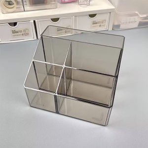 Transparent Pen Holder ins Desktop Stationery Storage Box Transparent Acrylic Desk Note Pad