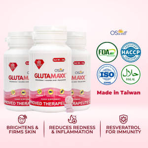 OSwell GlutaMaxx 3 Bottles Glutathione Formula| Chewable Whitening Anti-Aging Dark Spot Reduction