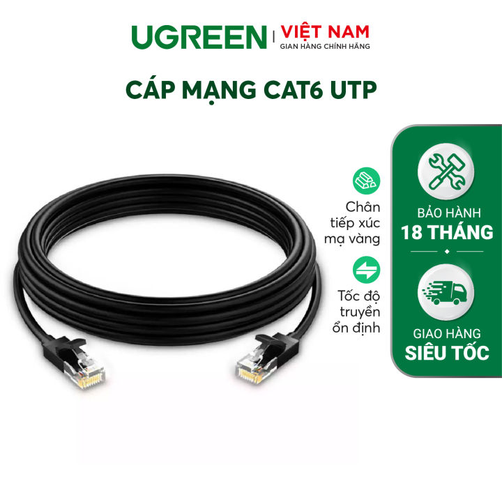 Cáp mạng Cat6 UGREEN NW102 | Lõi thuần đồng 26AWG | CCA sử dụng trên ...