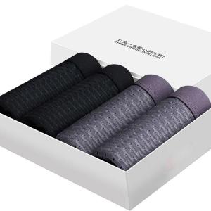 4Pcs/Pack Mens Ice Silk Mesh Underwear Breathable Boxer Shorts for Man Big Plus Size Soft Panties