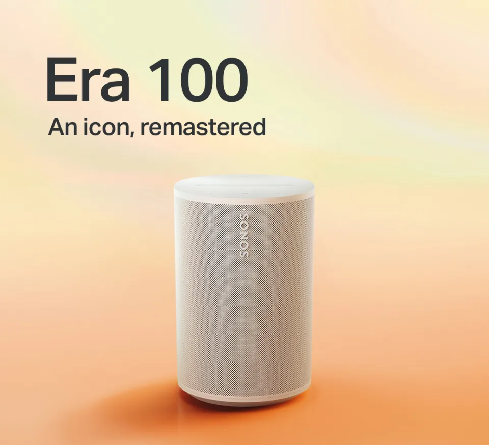 Sonos Era 100 - Wireless Smart Speaker w Bluetooth & Voice Control