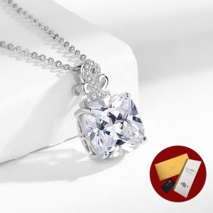 Diamcity  (Free Gra Certificate) Moissanite Kalung Wanita Spot Pendant