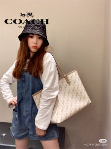 Coach bag official store Authentic Original Bags for Women Bags Classic printing PVC 91381 91107 Fashion High Quality Product Shoulder Bags ShoulderBags -Double face single shoulder Tote bag Size:42 X 33 X 29cm * width 15cm。