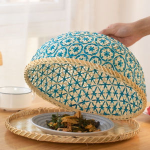 COD ที่ครอบอาหารไม้ไผ่ใช้ในครัวเรือนเวียดนามที่ครอบอาหารที่เหลือที่ครอบอาหารที่คลุมอาหารกันฝุ่นที่คลุมอาหารกันแมลงวันที่คลุมโต๊ะอาหารที่คลุมอาหาร