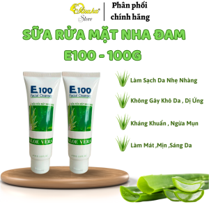 Sữa Rửa Mặt Nha Đam E100 tinh chất Nha đam giúp dưỡng da - 100Gr.
