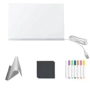 LED Note Board with Pen Creative Acrylic Writing Message Board Light Up Drawing Board Rewritable Memo Note Board