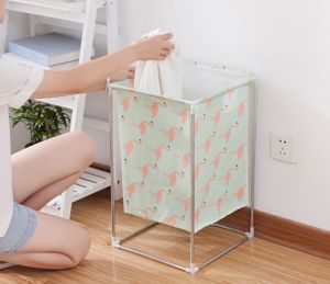 ตะกร้าผ้า โครงเหล็ก ตะกร้าผ้าอเนกประสงค์ ตะกร้าใส่ผ้า ตะกร้าเก็บของ HH0050