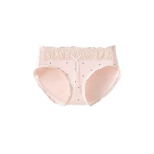 Cute Mid-waist Underwear Women Dots Ruffle Cotton Bow Briefs Patchwork Underpants Sweet Panties Lady