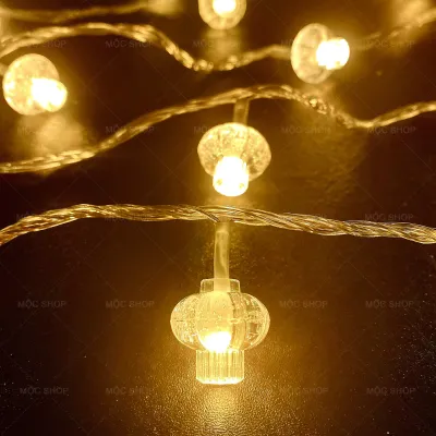 100 Bóng Đèn LED Lồng Đèn Cổ Điển Vintage Trang Trí Trung Thu Sân Vườn Ngoài Trời Lễ Tết Noel