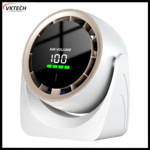 【Vktech】Turbo Table Fan 100-Speed Digital Display Personal Fan with Rechargeable Battery Wall-Mouted Design【1-3 days Delivery】