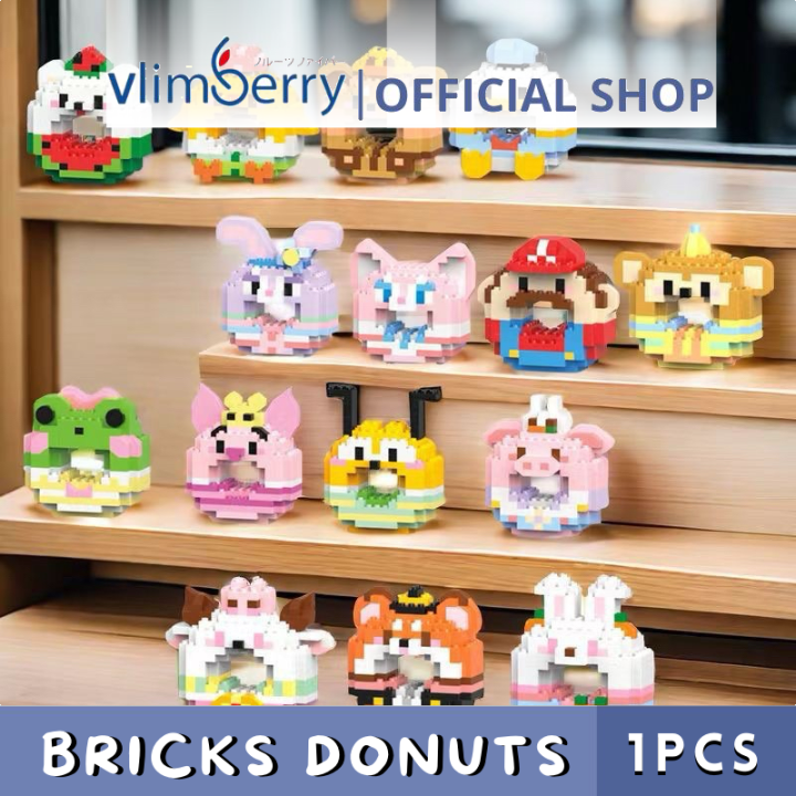 VLIMBERRY W2602 NEW BRICKS MODEL DONUT Mainan Balok Susun Kartun