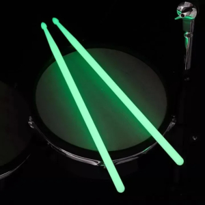 1-Pair 5A Luminous Drumsticks Classic Waterdrop Tip Nylon Neon Colored Glowing Drum Sticks-Ideal for Beginners