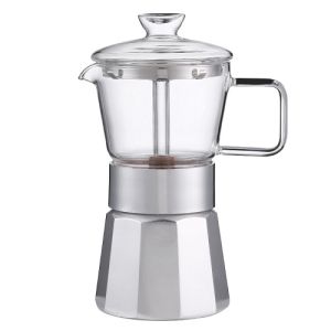 Espresso Moka Pot หม้อต้มกาแฟ 3-6ถ้วย ขนาด 3ถ้วย (120ml) 6ถ้วย (240ml) คุณภาพดี เกรดพรีเมี่ยม สไตล์อิตาลี แก้วไฮโบโรซิลิเกท