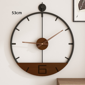 Minimalist Nordic Series Retro Clock Iron Art Hot Sale Morden Home Living Room Clocks Simple and Fashion Creative Vintage Wall Clock Decorations 50x58cm