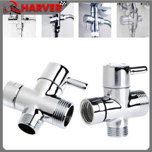 Copper Bathroom Toilet T Adapter Switch Diverter Angle Valves Brass 3 Way Shower Angle valve