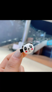 ผมการ์ตูนหมุดแถบคาดศรีษะยืดได้เชือกคาดผมรูปแพนด้ายางรัดผมสายโทรศัพท์ผู้ถือสำหรับทำผมสไตล์สาวๆ