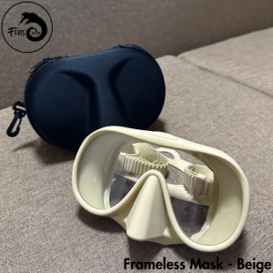 Freediving Snorkeling Diving Frameless Mask and Case - Fins To Go