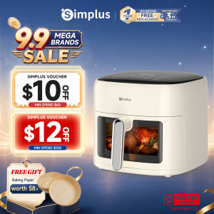 Simplus 13-in-1 Airfryer  6.5L  Fry Grill Bake...++  Up to 90% Less Fat  Touch Screen  Visible Window KQZG018