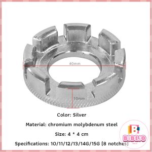 Bike Tool Spoke Wrench Bicycle Steel Wheel Rim Spanner Silver Color