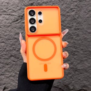 Camera Protection Skin Feeling For Magsafe Case For Samsung Galaxy S26 S25 S24 Ultra Magnetic Candy Hybrid Shockproof Covers