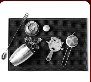 SUPERMARKET IMPORT EKSPORT Bar Mat Bartender Rubber Karet Anti Slip Tatakan Gelas Alas Meja Dapur Serving Barista Anti Lengket  Minuman Spil Panjang Barmat Cafe
