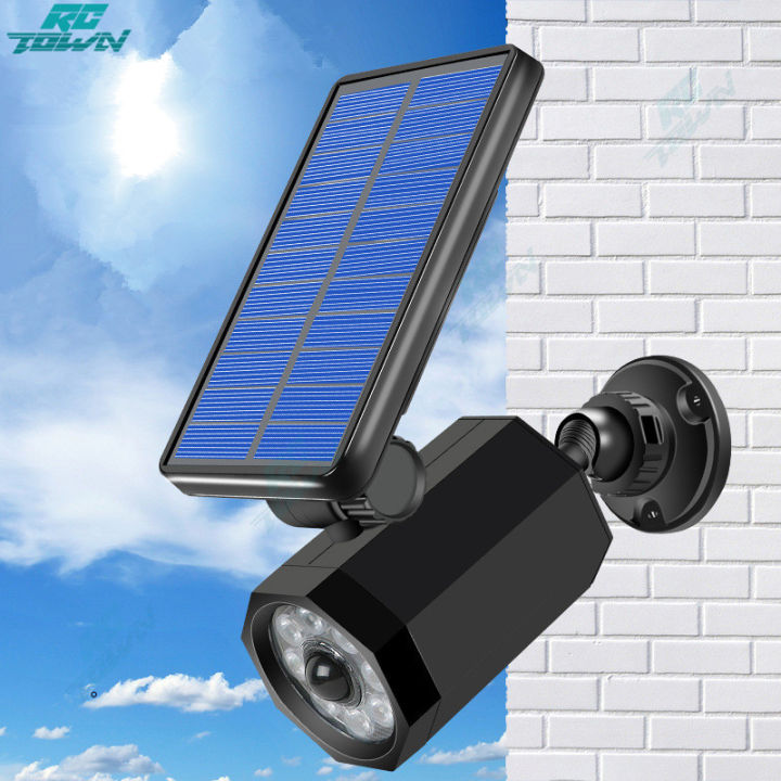Solar Simulate Camera Outdoor Waterproof Security Sensor LED Wall Light