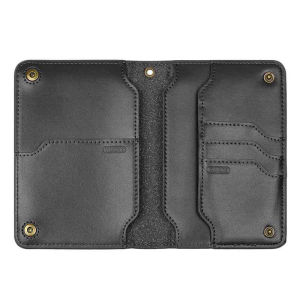 Leather Passport Cover for Business Travel ID Holder Travel Ticket Organizer Passport Clip Storage Bag