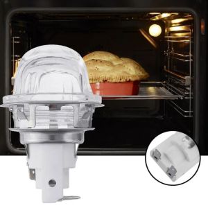 ANCIENT E14 ที่วางโคมไฟเตาอบ 25W ค่าาา ฐานเซรามิกส์ ตัวยึดหลอดไฟส่องสว่าง อุปกรณ์เสริมห้องครัว ทนอุณหภูมิสูง ฝาครอบโคมไฟเตาอบ การอบ