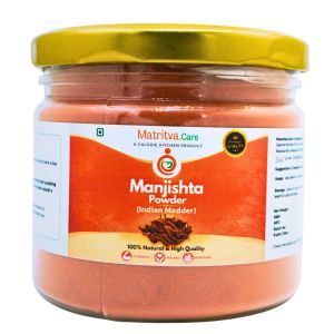 M Care Pure Manjishta Powder 100g | Indian Madder Root | Pure Ayurvedic Skin Glow & Complexion Support | Natural Herbal Detox Powder for Face Mask & Body | Digestive & Women’s Wellness Supplement
