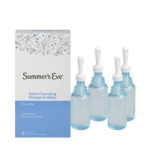 Summer's Eve 4 PCS pH Balanced Douche, Extra Cleansing Vinegar & Water