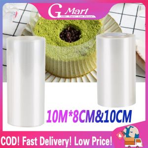 1 Roll 6/8/10cm*10m Cake Film Transparent Cake Collar Kitchen Acetate Chocolate Candy for Baking Durable Kitchen Tool Cake-Edge-Collar-Film