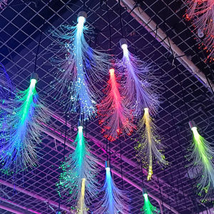 YFD Outdoor Jellyfish Lamp Atmosphere Decorative Light LED Fiber Optic Sunflower Light Five-Pointed Star Colorful Light Garden Waterproof