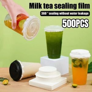 500PCS Disposable Leak Proof Paper for Take Out Drinks Milktea Coffee Spill Proof Paper Packing Leak Proof Film