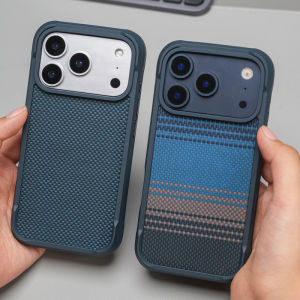 Original Geometric Tech Woven c Case For iPhone 18Pro 17 16Pro 17Pro Max For Magsafe Matte Shockproof Hard Cover