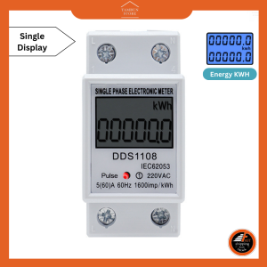 Ready Stock DDS1108 Single/Multiple Phase Digital Electric Watt-Hour Energy Meter LCD Screen Backlight KWH Power Consumption Current Voltage Submeter Air Conditioner Water Heater Fish Tank Save Electricity Cost Bill Monitor Rental Bilik Airbnb Hostel